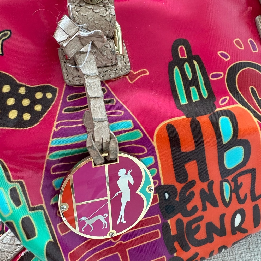 Henri Bendel Multicolor Graphic Satchel NY Limited Edition - Picture 5 of 9